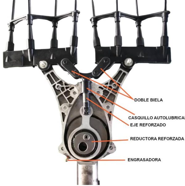 VAREADORA ACEITUNAS REP CABEZAL + PEINE ( TUBO DE 26MM- EJE DE 7 ESTRÍAS ) - Imagen 4