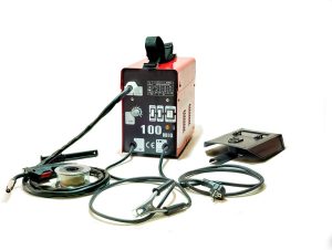 Soldador hilo contínuo MIG-100 SIN GAS Máquina soldar ventilada con accesorios incluidos