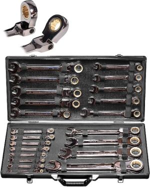 MALETÍN DE HERRAMIENTAS KRAFTMANN CON 22 PIEZAS DE LLAVES CARRACA INCLUÍDAS