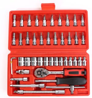 Maletin con juego de 46 herramientas