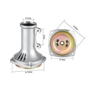 CAMPANA CON SOPORTE COMPLETA NK-320, DIAM 78 MM, TUBO 32 MM, EJE 8 MM CUADRADO